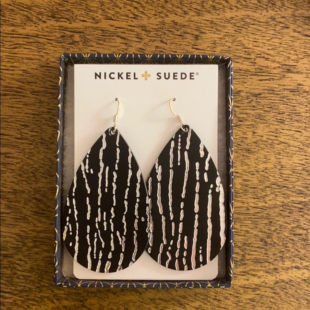 Nickel and Suede Earrings